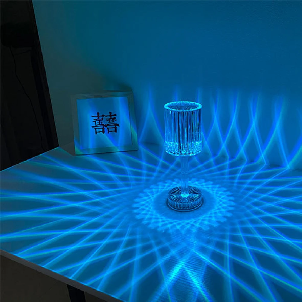 

LED Acrylic Crystal Diamond Bed Desk Lamp Romantic Warmth Room Decoration lights Gift Night Light Remote Touch Switch Lighting