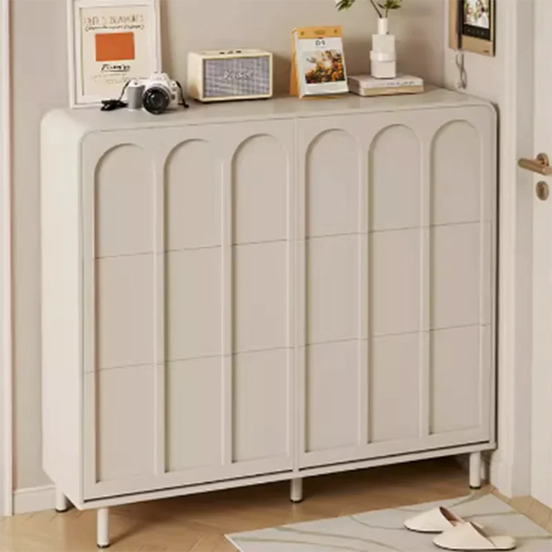 

Дизайнерские белые шкафы для обуви, современные компактные Роскошные закрытые Шкафы для обуви, Скандинавская Вертикальная мебель для входа