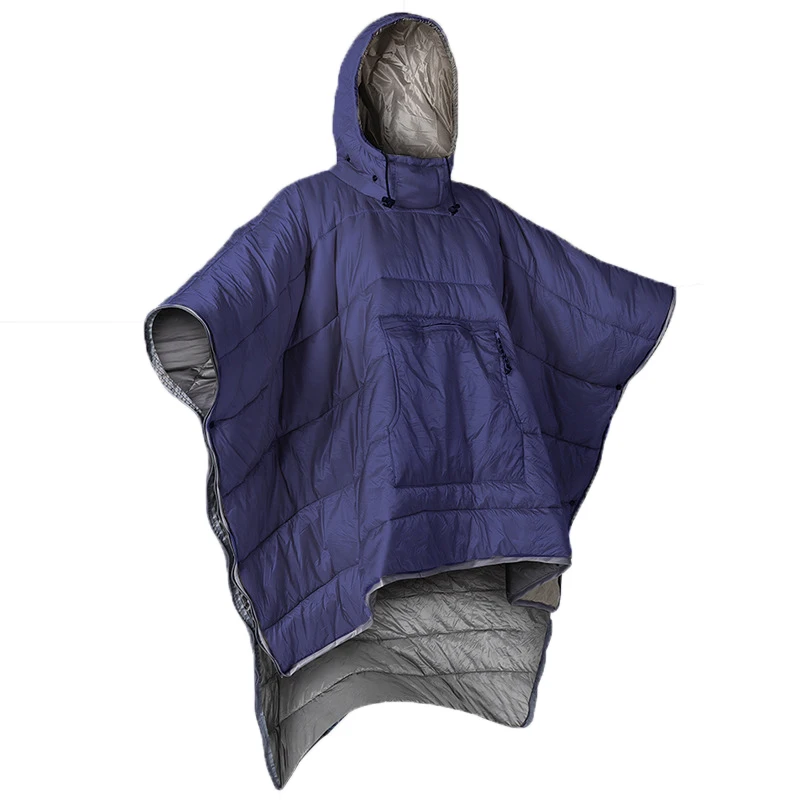 

Wearable Hooded Blanket Envelope Lightweight Camp Sleeping Bag Cloak Cape Windproof with Premium Stuff Compression Sack