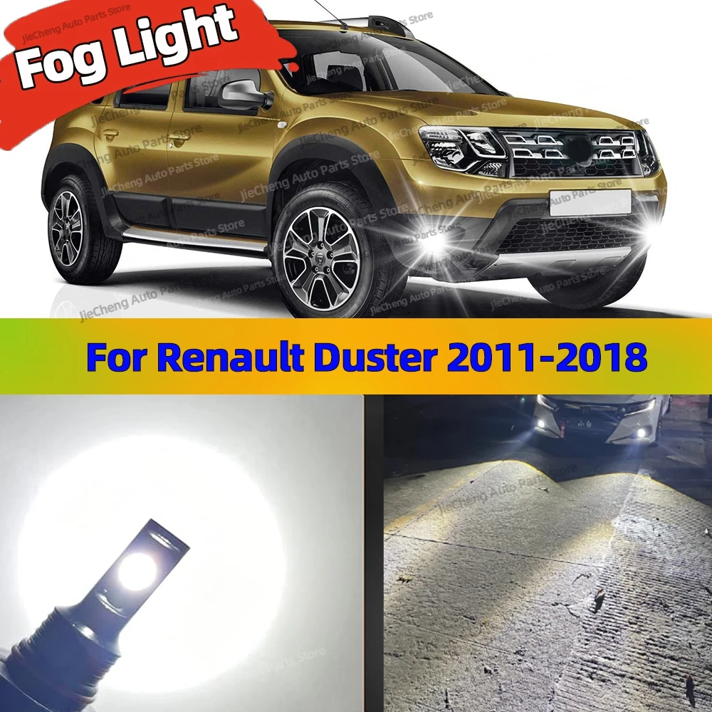 

6000K светодиодные передние противотуманные фары 12 В автомобильные противотуманные фары H8 H11 H16JP лампы для Renault Duster 2011 2012 2013 2014 2015 2016 2017 2018