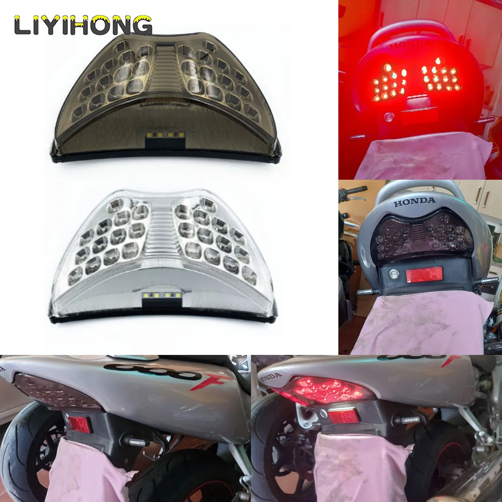 

For Honda CBR 600 CBR600 F4 F4I CBR900 RR Motorcycle Smoke Lens LED Rear Turn Signal Tail Stop Brake Light Integrated Taillight