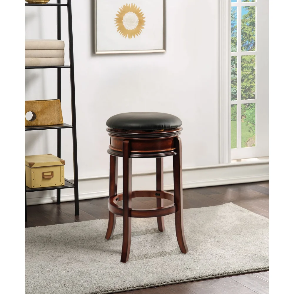 

Boraam Magellan 29in. Backless Swivel Wood Bar Stool - Brandy Finish accent chair dining