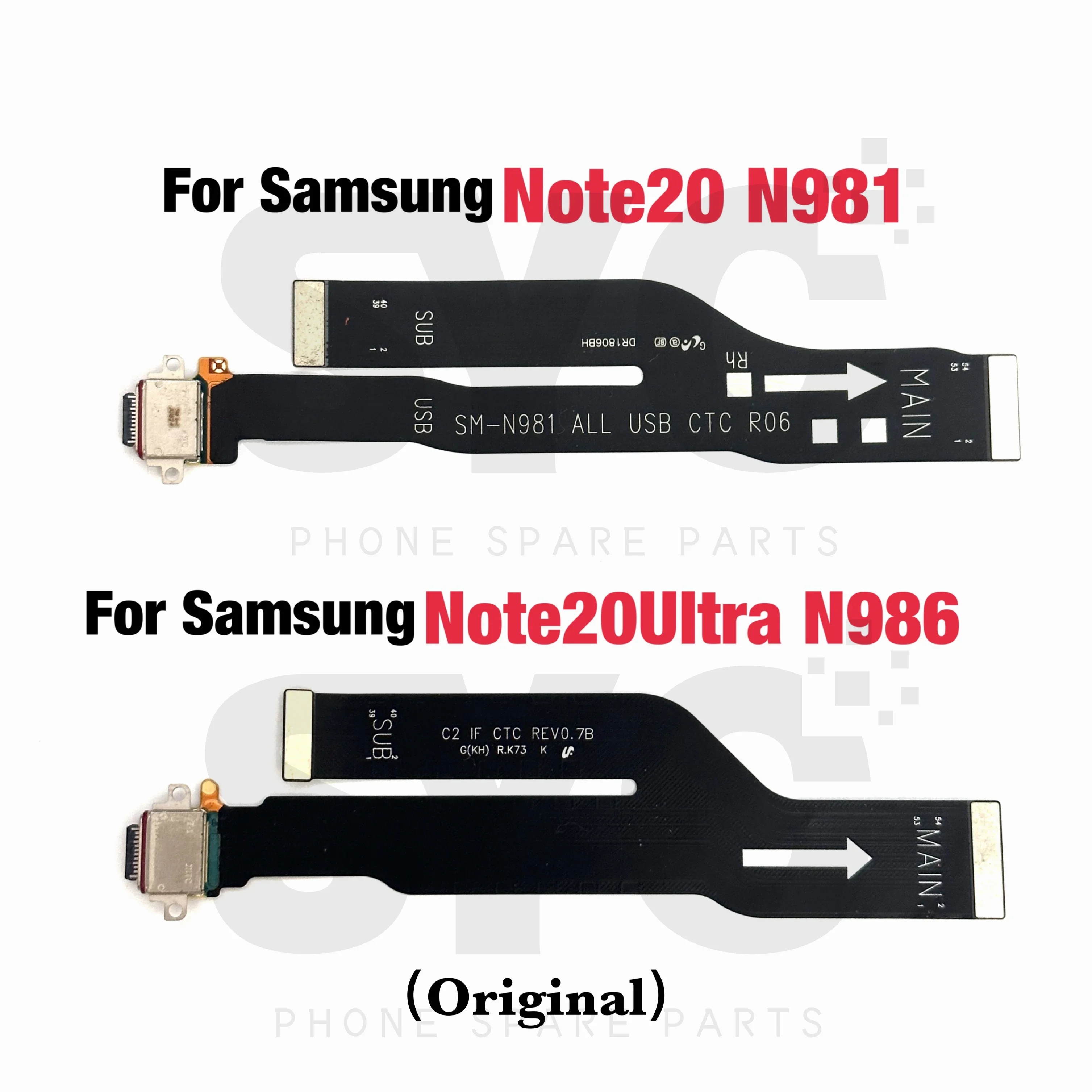 Оригинальный для Samsung Note 20 Ultra 5G USB зарядная плата док-станция гибкий кабель
