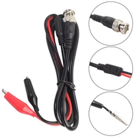 1pcs bnc bnc male plug to dual alligator clip oscilloscope test probe leads cables connector tester tools for electrical working