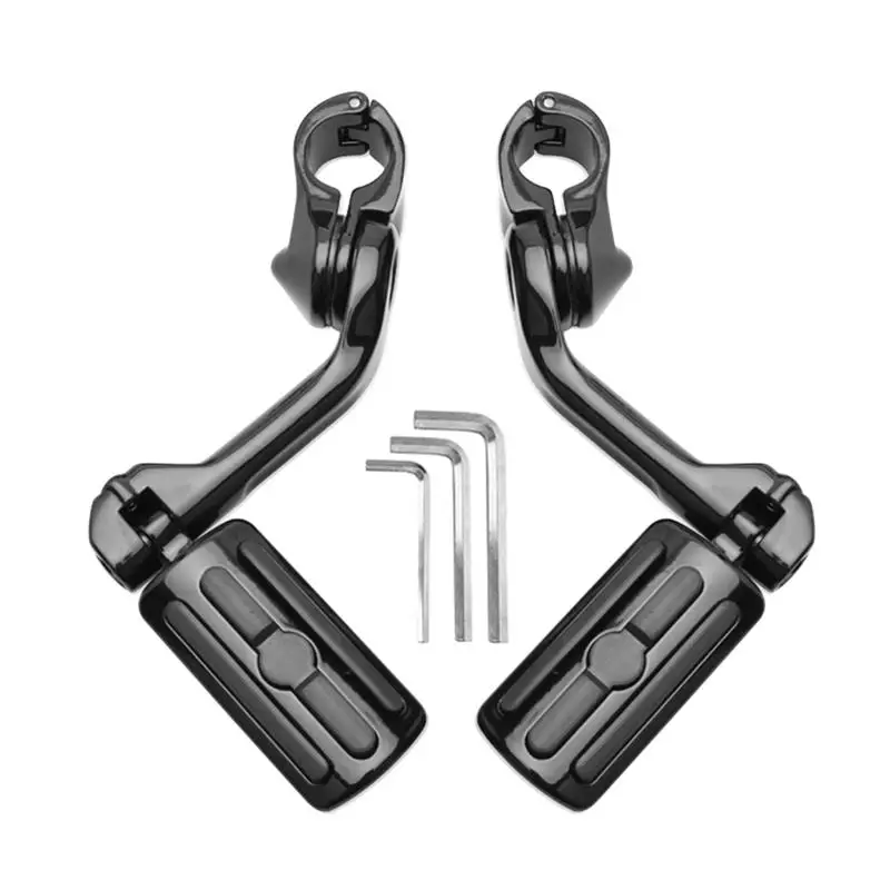 

1 Pair Motorcycle Pedals Aluminum Alloy With Mounting Bracket Motorbike Modification Footrests Parts Vehicles Repair Accessories