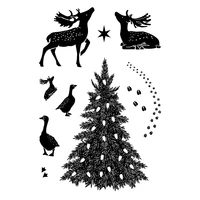 elk at christmas transparent clear silicone stampseal for diy scrapbookingphoto album decorative clear stamp