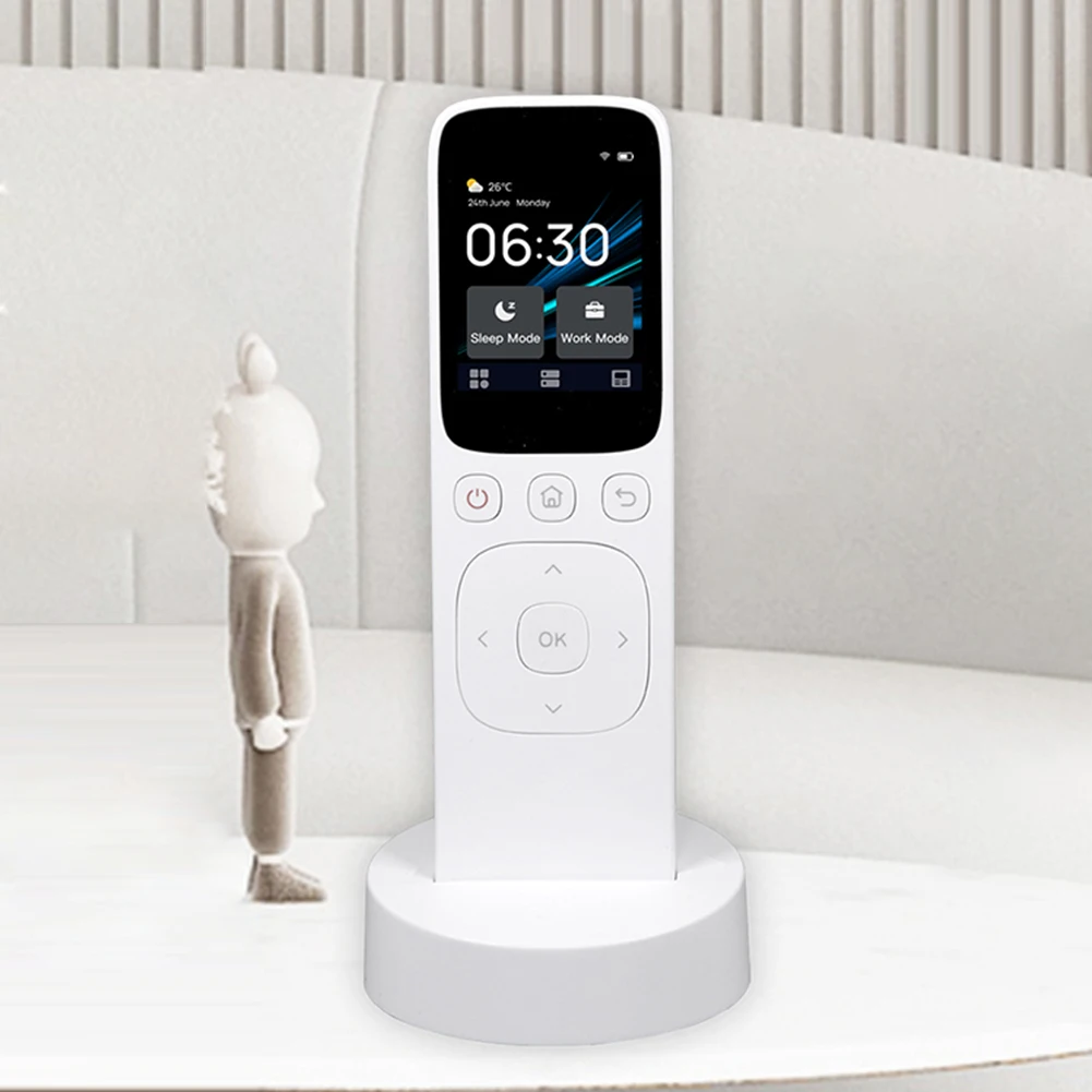 

2.4 in LCD Integrated Control Panel Handheld WiFi Capacitive Touch Screen Panel with Charging Dock and Cable Family Smart System