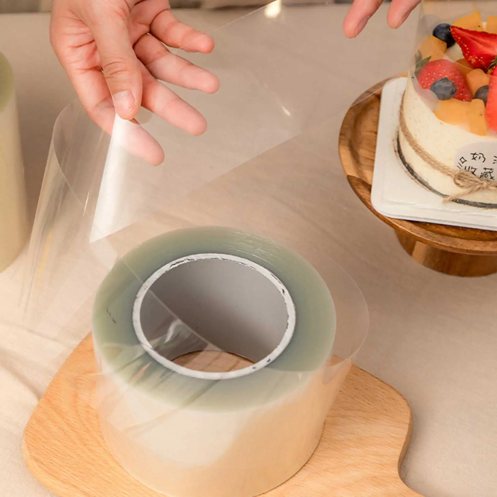 

1 Roll Cake Surround Film Transparent Cake Collar Baking Accessories for Mousse Chocolate Pastry Cake Decoration Cake Wrapper