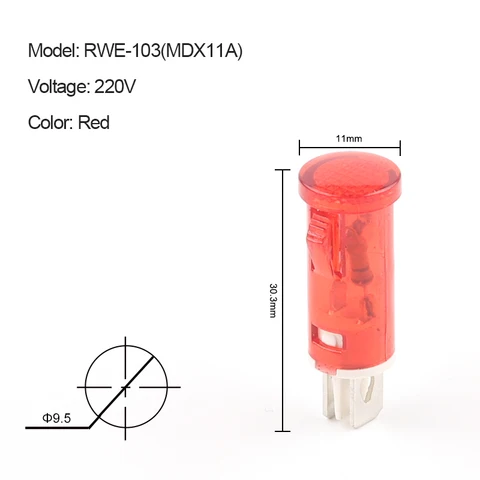 Пластиковые индикаторы MDX-11A 12/24/220/380В