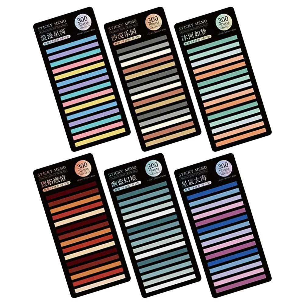 

6 Sets Colorful Page Tabs Decor Page Marker Paper Page Label Sticky Page Tabs (Random Style)