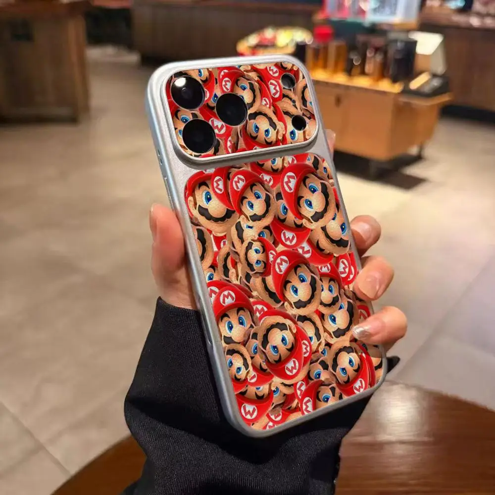 Фото Прозрачный силиконовый чехол Super M-Marios Bros с гальваническим покрытием для iPhone 17 Air, 16 E, 15, 14 Plus, 13, 12 Mini, 11 Pro Max №1