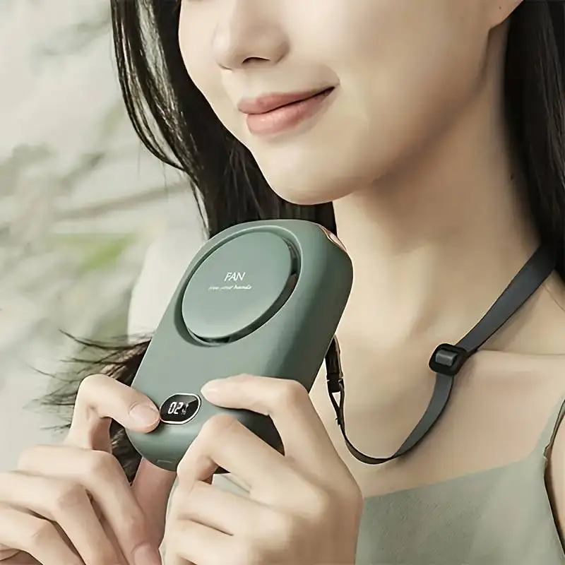 Портативный USB-перезаряжаемый Вентилятор Eoevir С Безлопастным Дизайном PowerDisplay