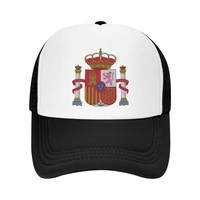 custom coat of arms of spain trucker hats outdoor women mens adjustable spanish flag baseball cap summer hats snapback caps