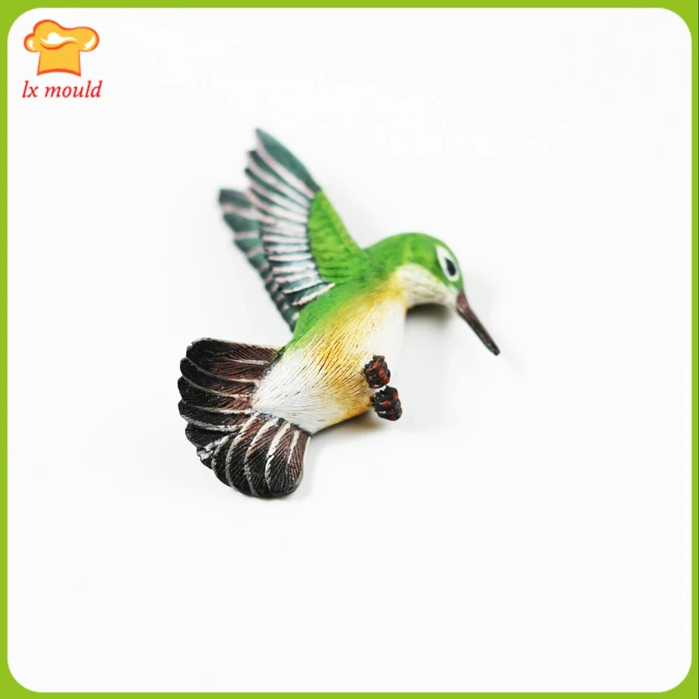 Фото Силиконовая форма HUMMING BIRD, помадка, шоколадная глазурь, украшение для торта, топпер, форма для выпечки, смола, глина, помадка, гибкий полимер №2