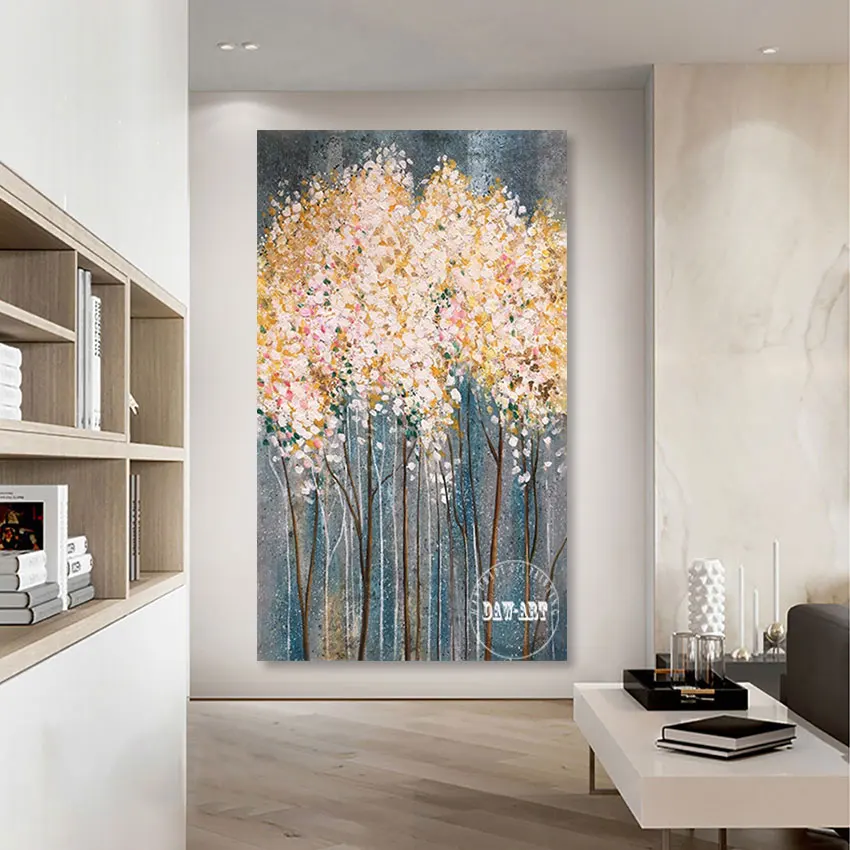 

Abstract Beautiful Trees Oil Painting Art On Canvas Large Modern Hotel Room Unframed Home Wall Decoration Picture Artwork