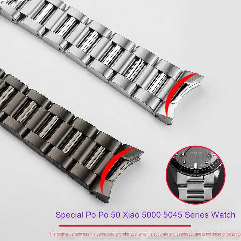 Ремешок стальной для наручных часов 50 Fathoms точная стальная цепочка Deep Dive 5000 5054