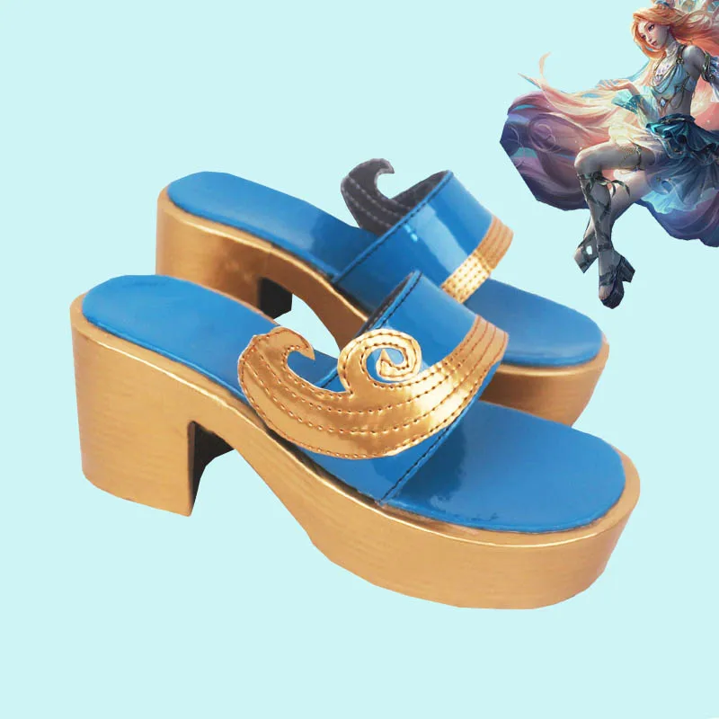 

Обувь для косплея Seraphine, игры LOL, сделанные на заказ ботинки для Хэллоуина, вечеринки, аксессуары для ролевых игр