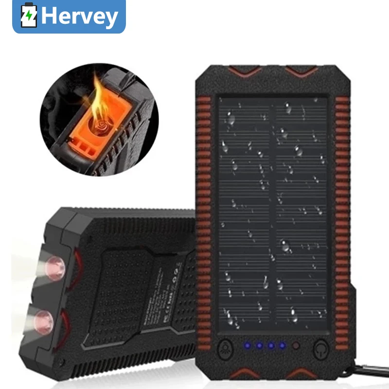 

Solar Wireless Fast Charger Power Bank Outdoor Portable 50000mAh QI Power Bank External Battery for Xiaomi Mi Samsung IPhone
