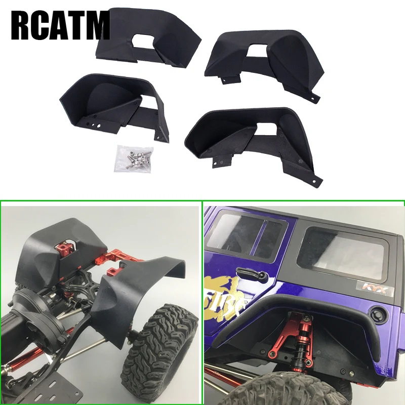 

1set Front Rear Fender Mudguards for 1/10 Rock Climbing RC Car Axial Scx10 90046 90047 Cherokee Wrangler DIY Parts Upgrade Accs