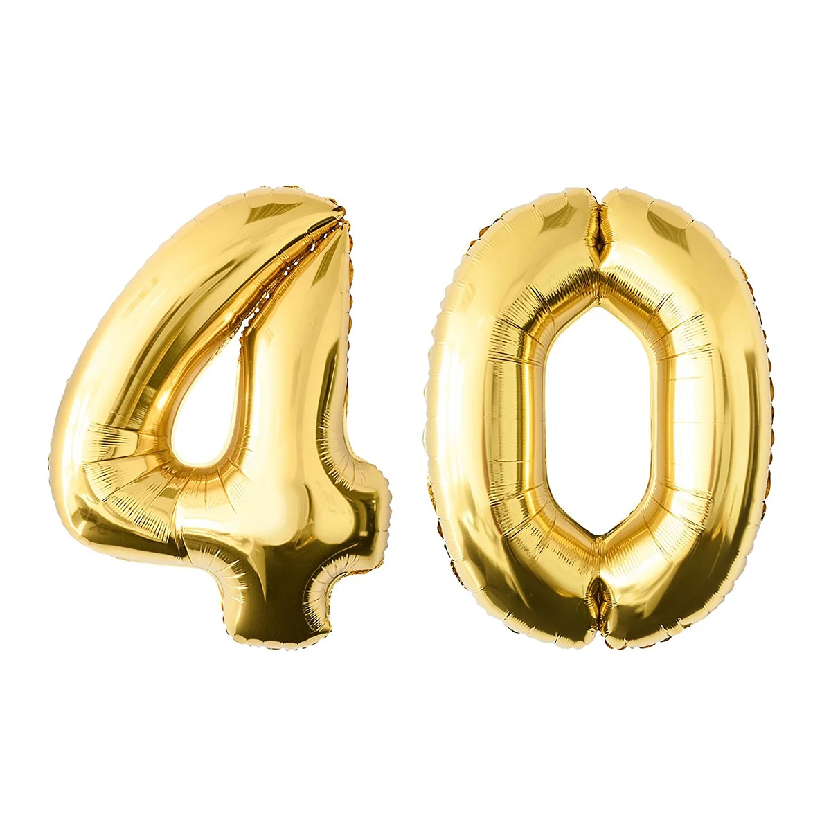 

40 Inch 40th Balloon Durable Golden Photo Props Foil Balloons Party Supplies for Wall Hanging Home