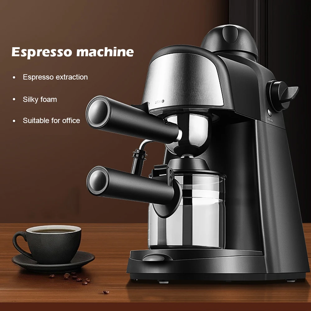 

New 5 Bar Household Espresso Machine With Steam Milk Frother Semi Automatic Coffee Maker Milk Foamer For Latte Cappuccino Coffee