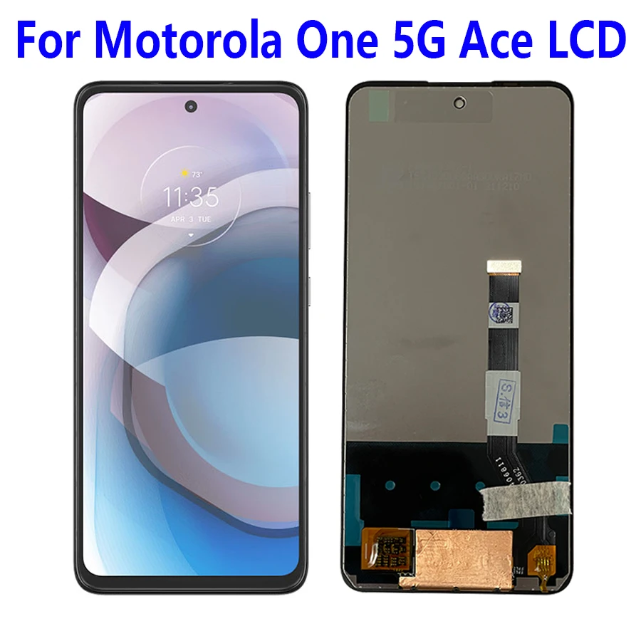 6 7 &quotIPS для Motorola One 5G Ace ЖК-дисплей сенсорный экран дигитайзер в сборе запасные