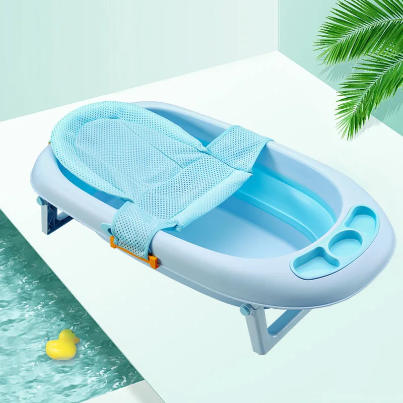 Baby Bath Seat Support Mat Foldable Baby Bath Tub Pad Chair Newborn Bathtub Pillow Infant Anti-Slip Soft Comfort Body Cushion images - 6