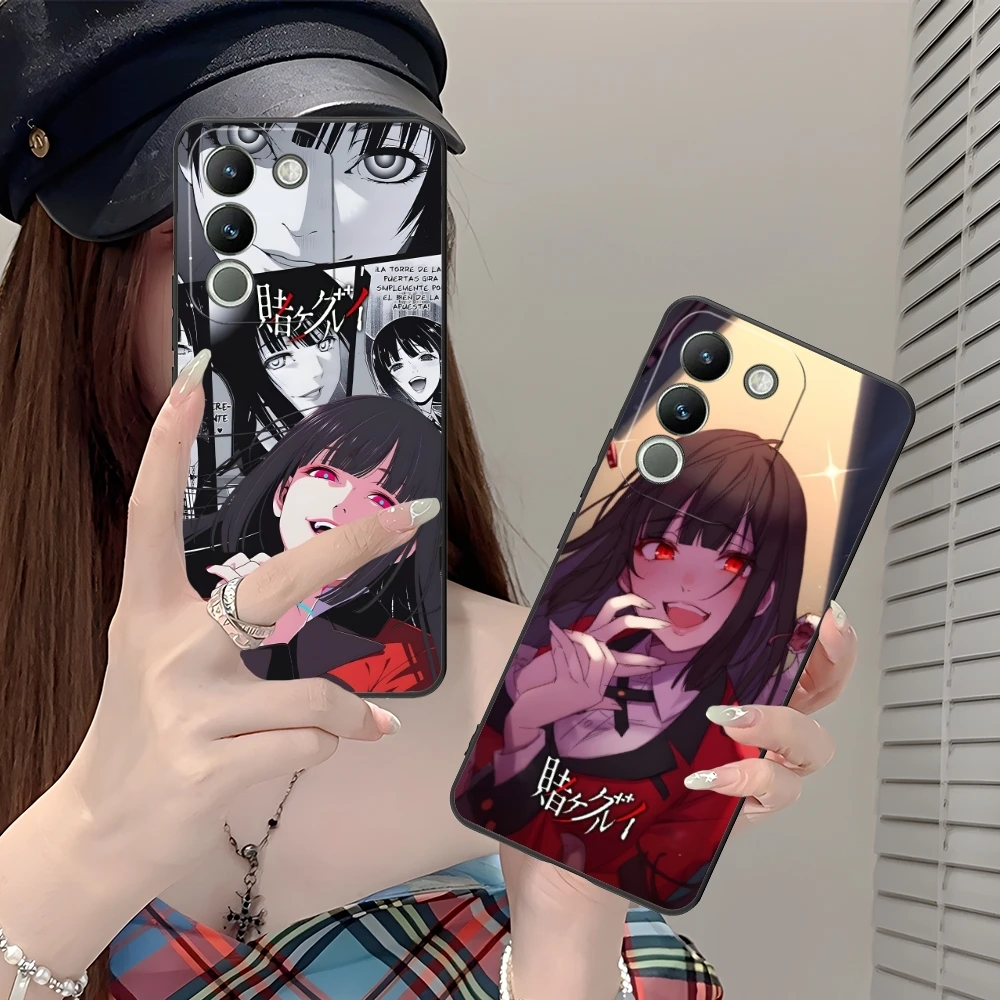 Kakegurui Yumeko Mobile Cell Phone Case for VIVO Y95 Y93 Y31 Y20 V19 V17 V15 Pro X60 NEX Black Soft Cover Shell