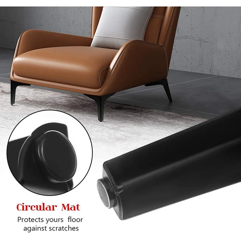 

8Pcs 5.3-Inch Furniture Legs Modern Style Furniture Sofa Matte Black Triple-Cornered Feet For Table Cabinet Cupboard