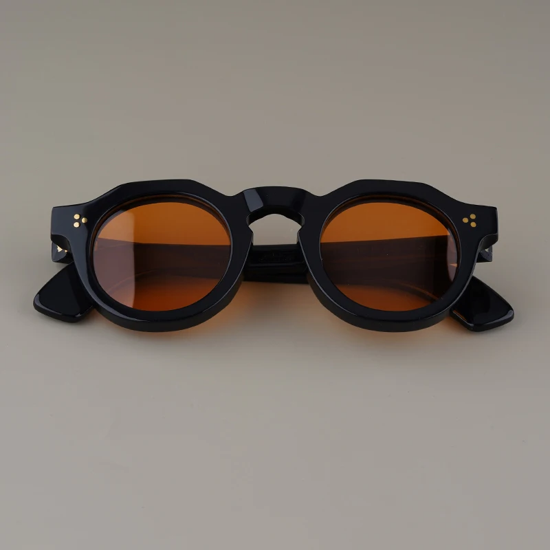 Солнцезащитные очки в японском стиле для мужчин и женщин толстые круглые из