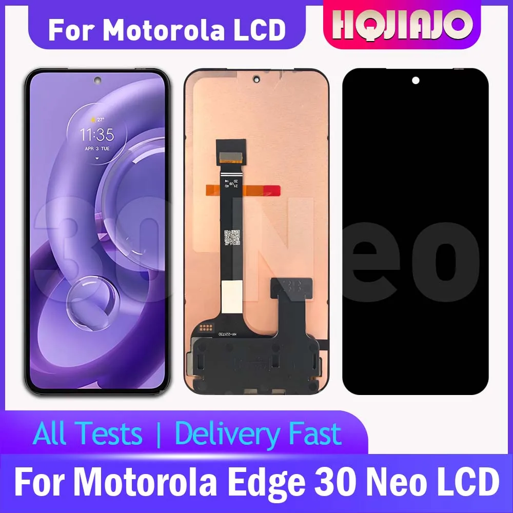 6,28-дюймовый AMOLED LCD-дисплей для Motorola Edge 30 Neo XT2245-1 без рамки, сенсорный экран, дигитайзер, комплект для замены, 100% протестировано (art.: 3920d9ecdcb8f) - 3920d9ecdcb8f