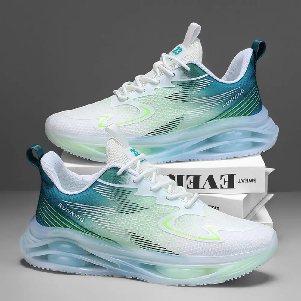 Кроссовки мужские дышащие спортивная обувь с прозрачной подошвой большие