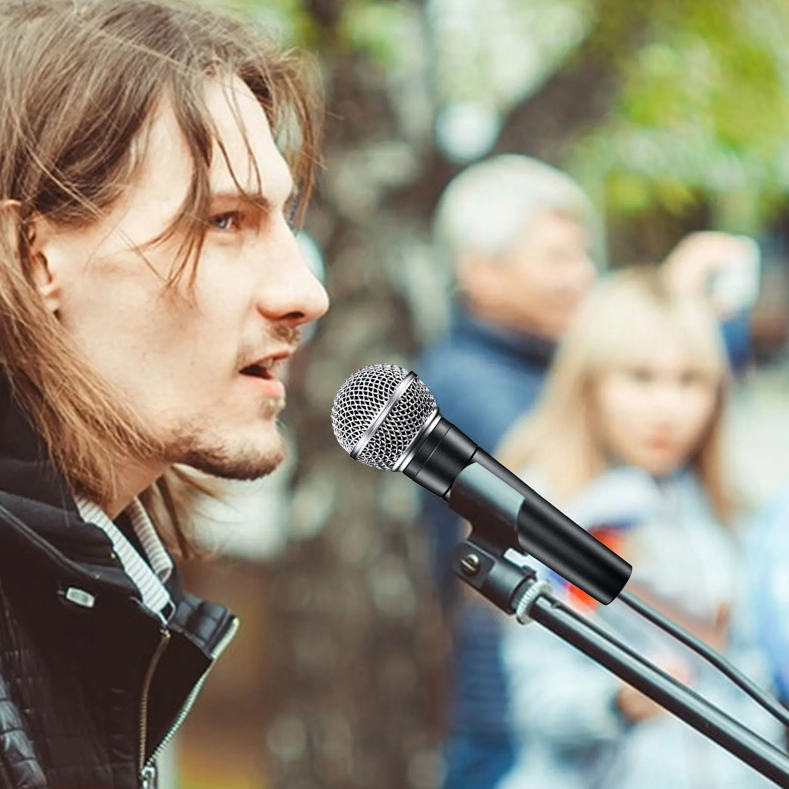 Музыкальные микрофоны для вокала пения с выключателем ВКЛ./ВЫКЛ. чехлом хранения