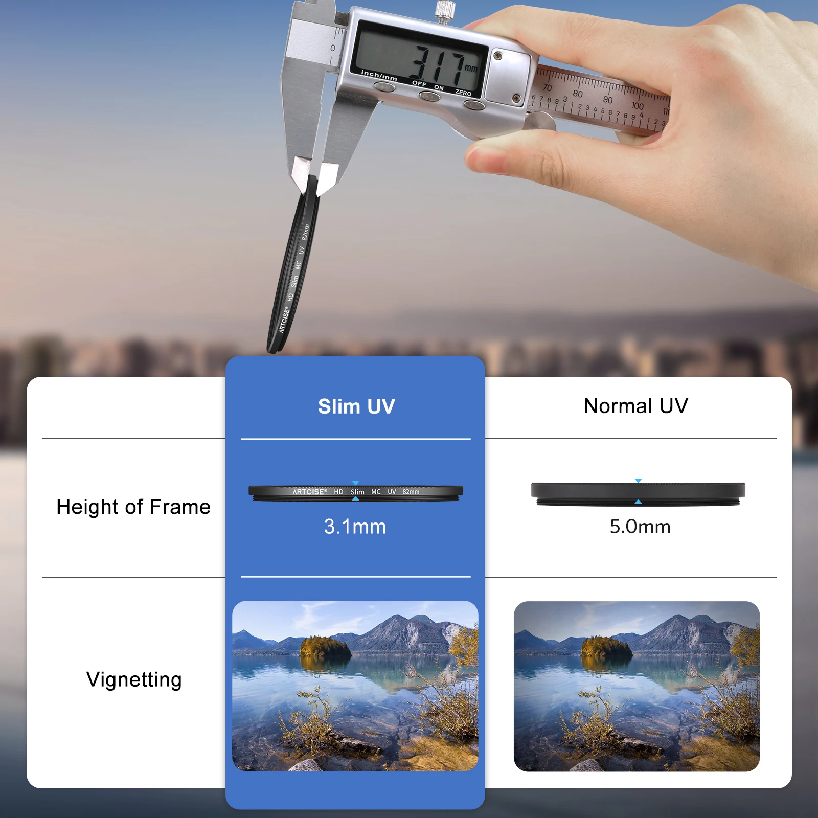 Ультрафиолетовый фильтр Artcise для фотосъемки MC HD объектив ультрафиолетовый супер