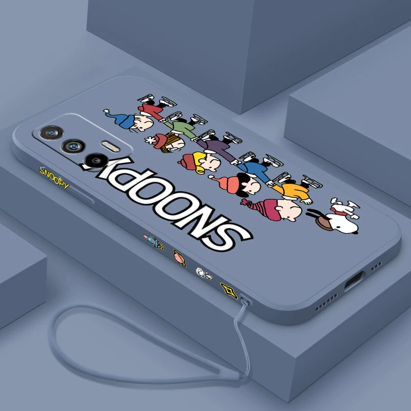 Мультяшные забавные S-Snoopys для OPPO Reno 9 8 7 6 5 4 Z SE Pro Plus Lite жидкий левый шнур