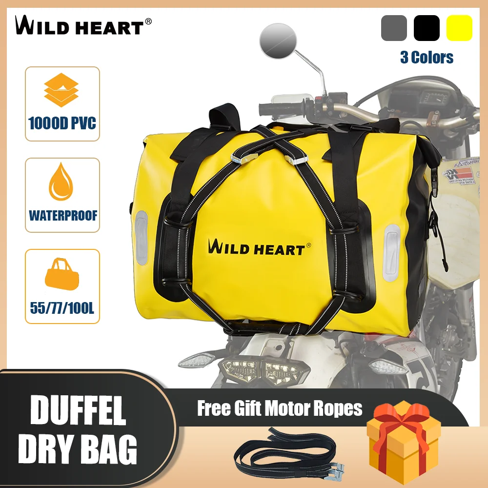 Waterproof Bag 55L 66L 77L Motorcycle Dry Duffel Bag For Travel,Motorcycling, Cycling,Hiking,Camping