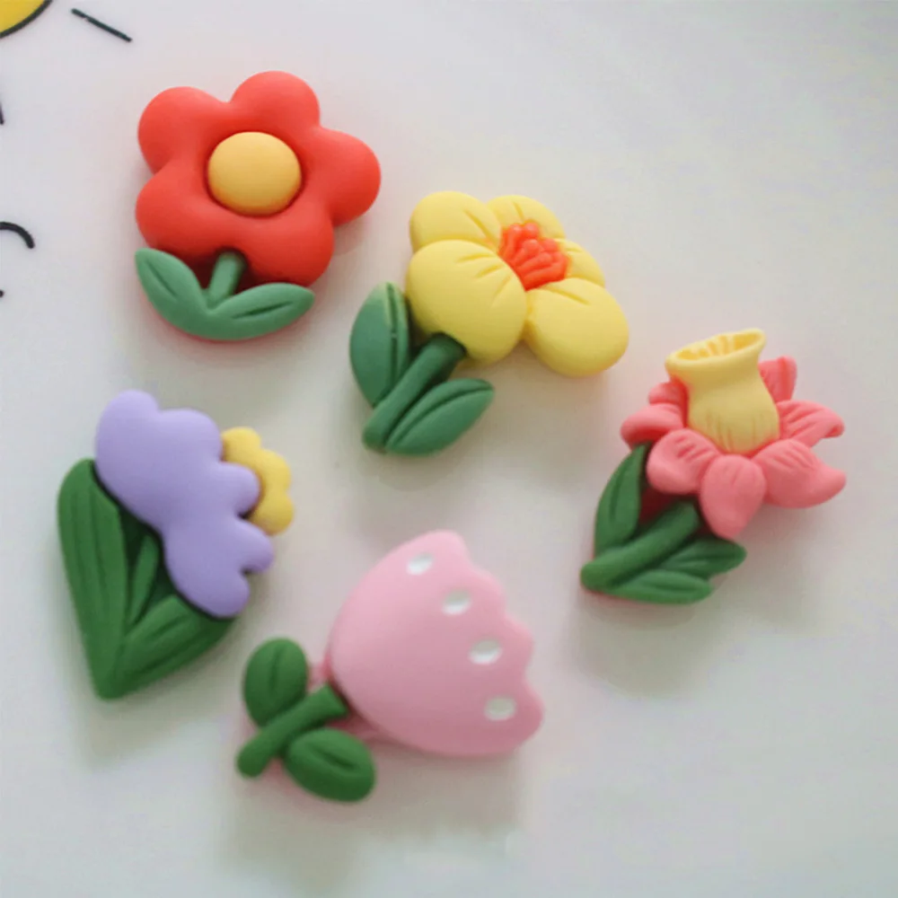 

10PCS Flower Series Flat Back Resin Cabochons For Hairpin Scrapbooking DIY Jewelry Craft Decoration Accessories