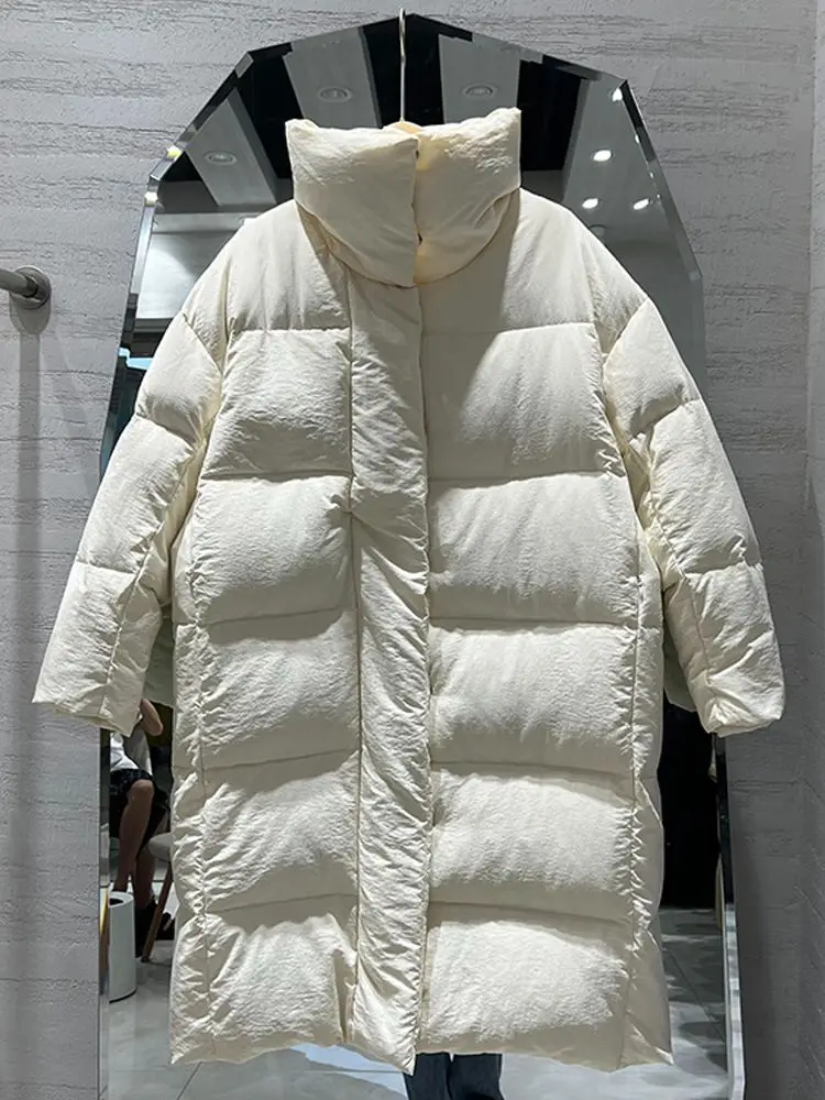 

New Women Long Thick Down Jacket White Duck Down Jackets Winter Warm Coats And Parkas Female Outwear