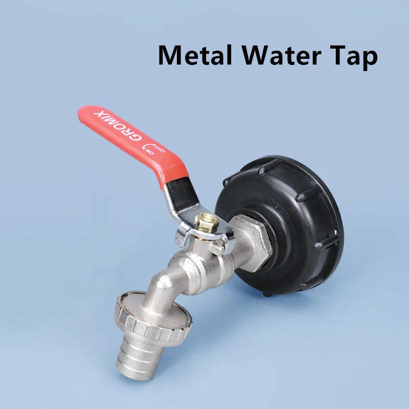 High Quality S60*6 To 1/2'' 3/4'' IBC Tank Adapter Coarse Threaded Garden Hose Connector 1000L Valve Fittings