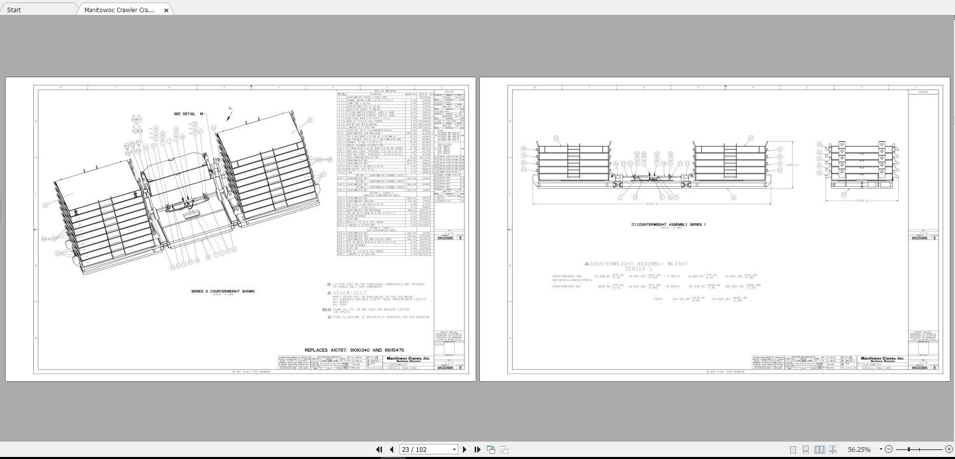Гусеничный кран Manitowoc 7 95 ГБ 02.2022 Руководство по коллекции деталей EN PDF DVD