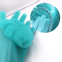 silicone cleaning gloves kitchen silicone dish washing glove for household scrubber rubber kitchen clean tool