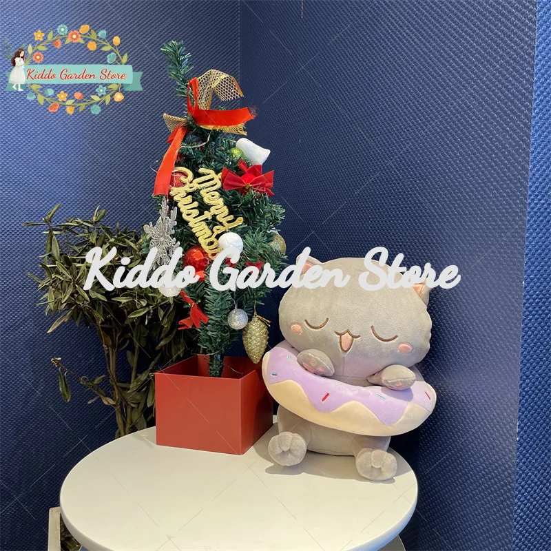 Симпатичная серая подушка в виде улыбки кошка-пончик плюшевые игрушки мягкие