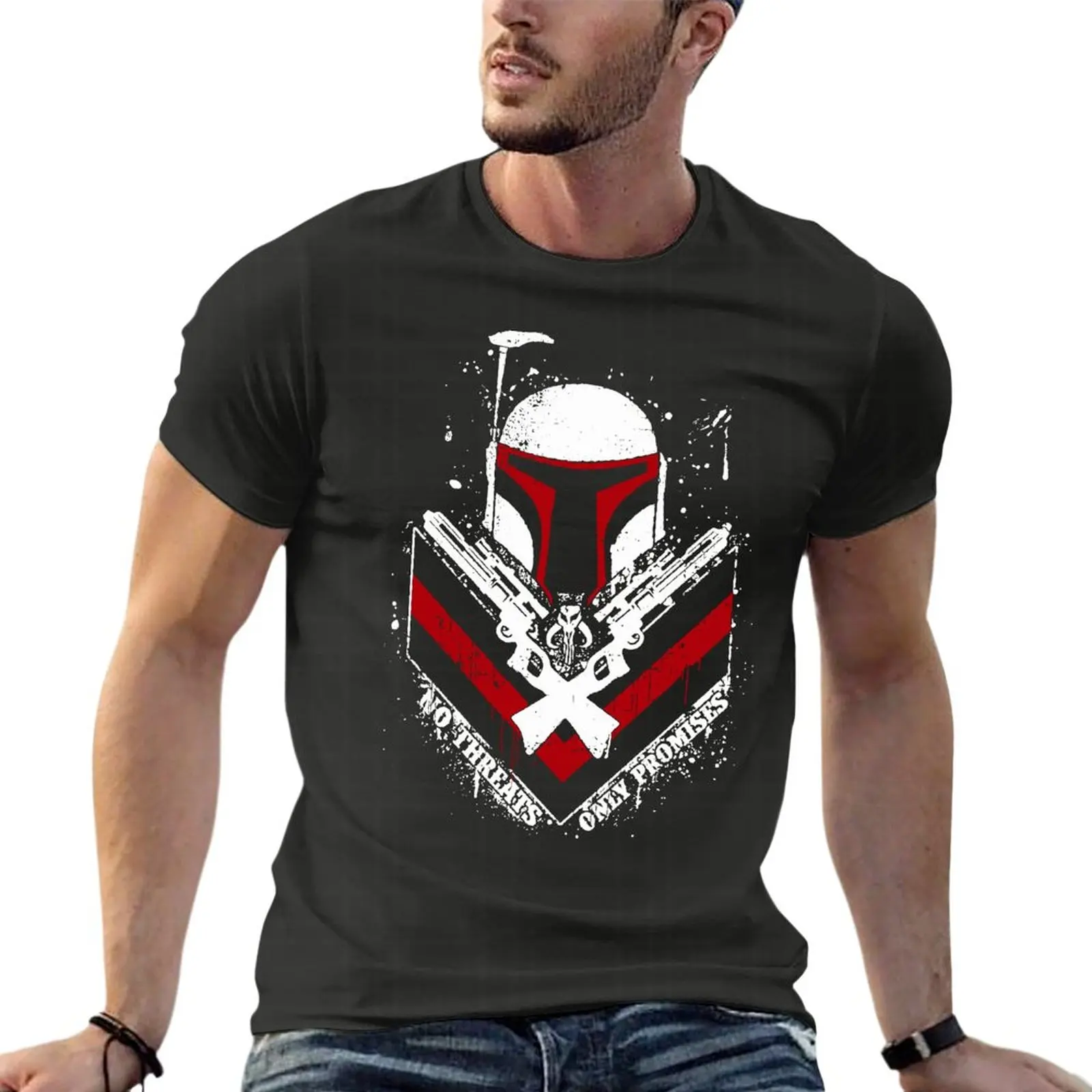 

Мужская хлопковая футболка с надписью «Boba Fett»