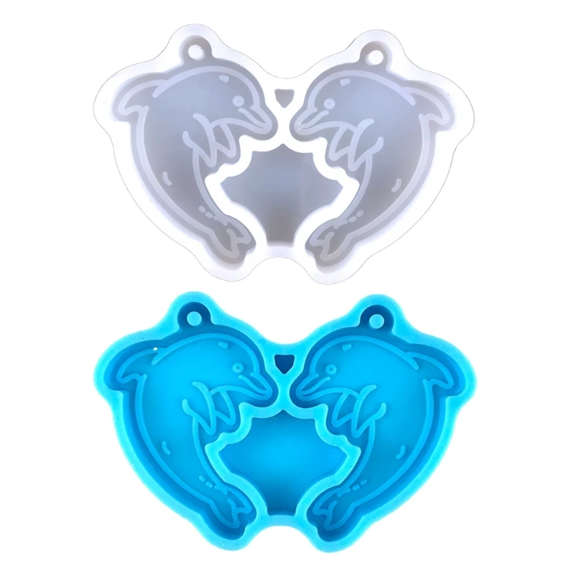 

Keychain Silicone Mold Dolphin Resin Mold for Pendant Crafts Jewelry Making 066C