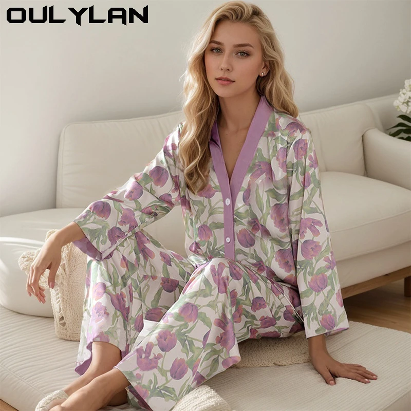 Ночная рубашка женский осенне-зимний Кардиган с длинным рукавом домашний