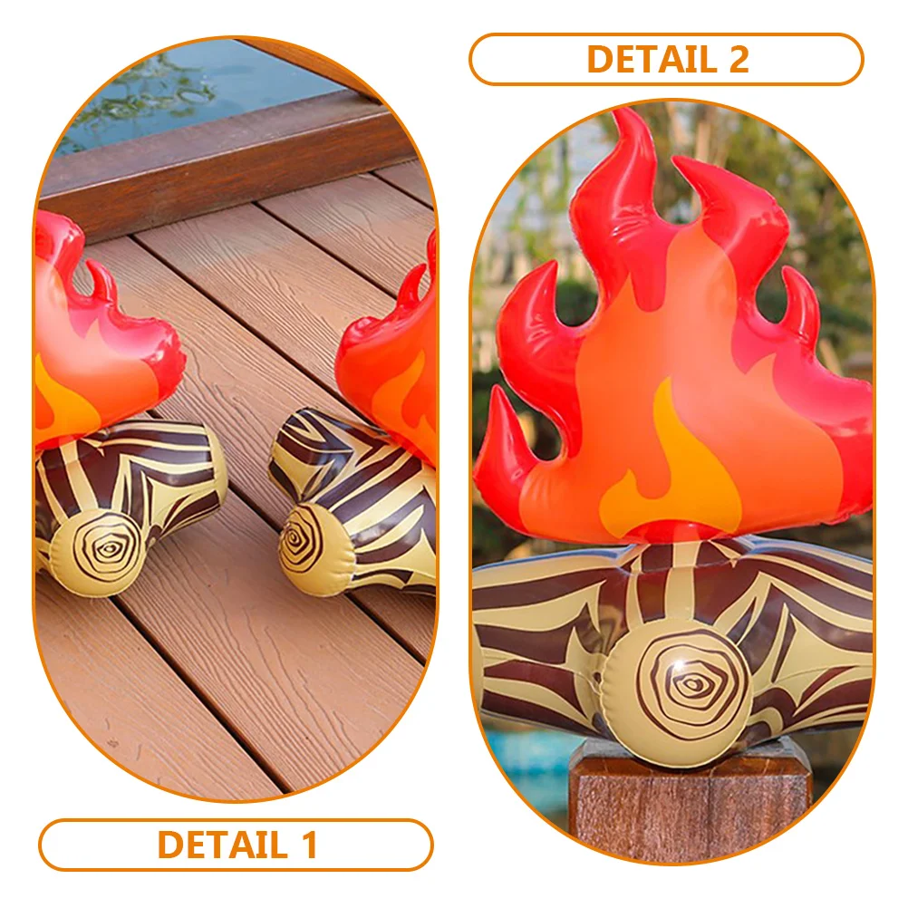 Надувное пламя модель двора реквизит ПВХ костер кемпинг вечеринка искусственный