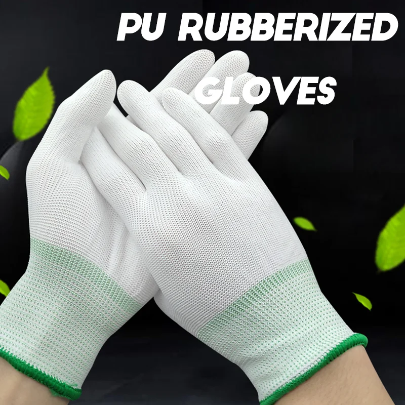 

Gardening Gloves PU Coated Fingers Anti-Static Carbon Fiber Round Forest Household Construction Industry