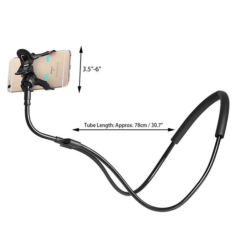 

Necklace Bracket Bed Smartphone Holder Stand 360 Degree Hanging Neck Flexible Lazy Mobile Phone Holder Stand For Cell Phone