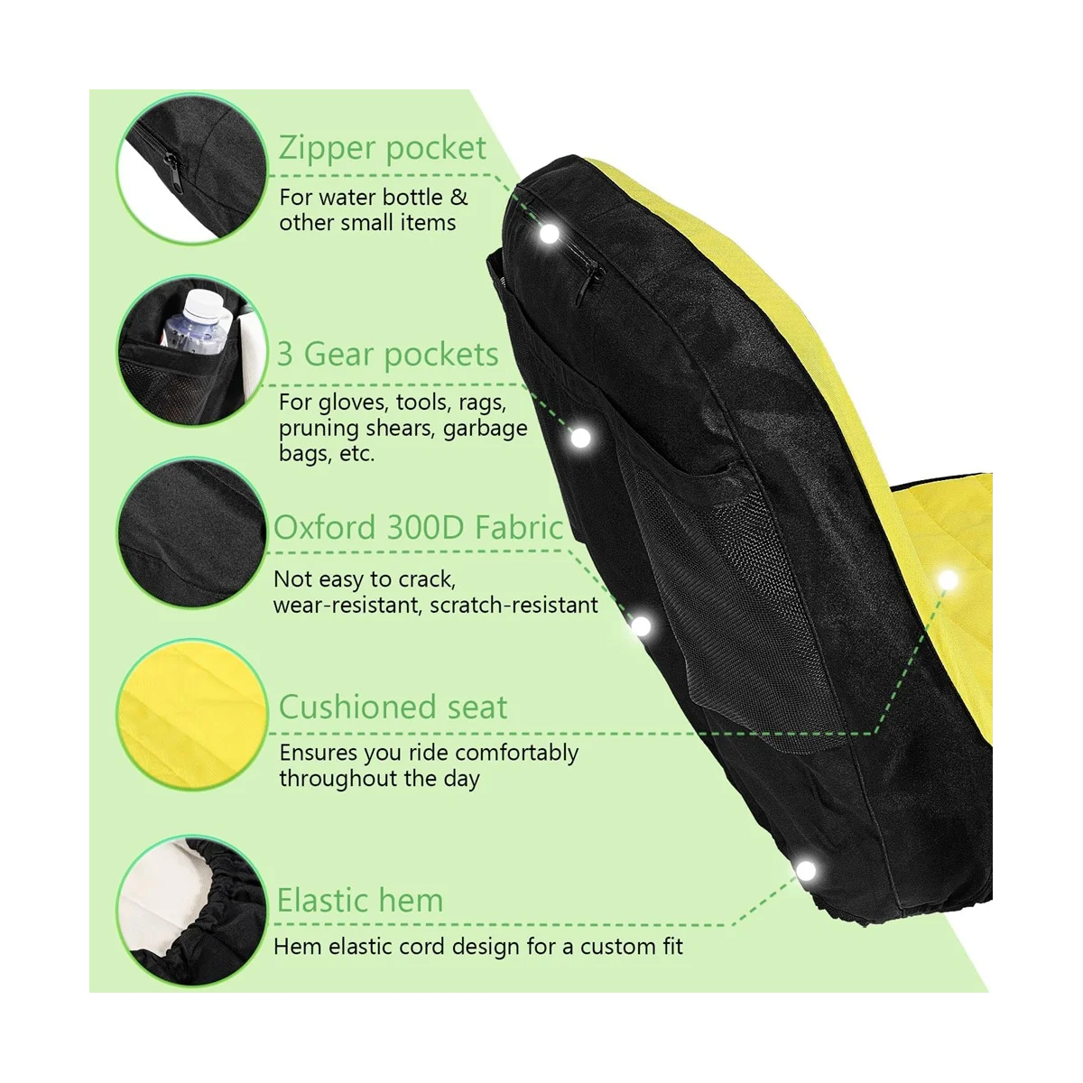 Модернизированное сиденье для косилки LP92334 подушечное до 18 дюймов высотой и