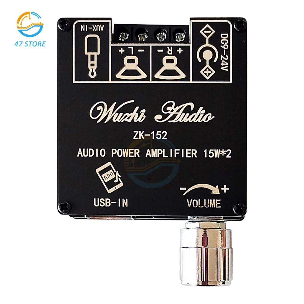 

Bluetooth-Compatible 5.1 Subwoofer Amplifier Board 15WX2+30W 2.1 Channel Power Audio Stereo Amplifier Board Bass AMP